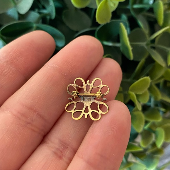 VINTAGE AVON ROBBINS CO. RUBY Sterling GOLD SERVICE AWARD PIN - Picture 2 of 5